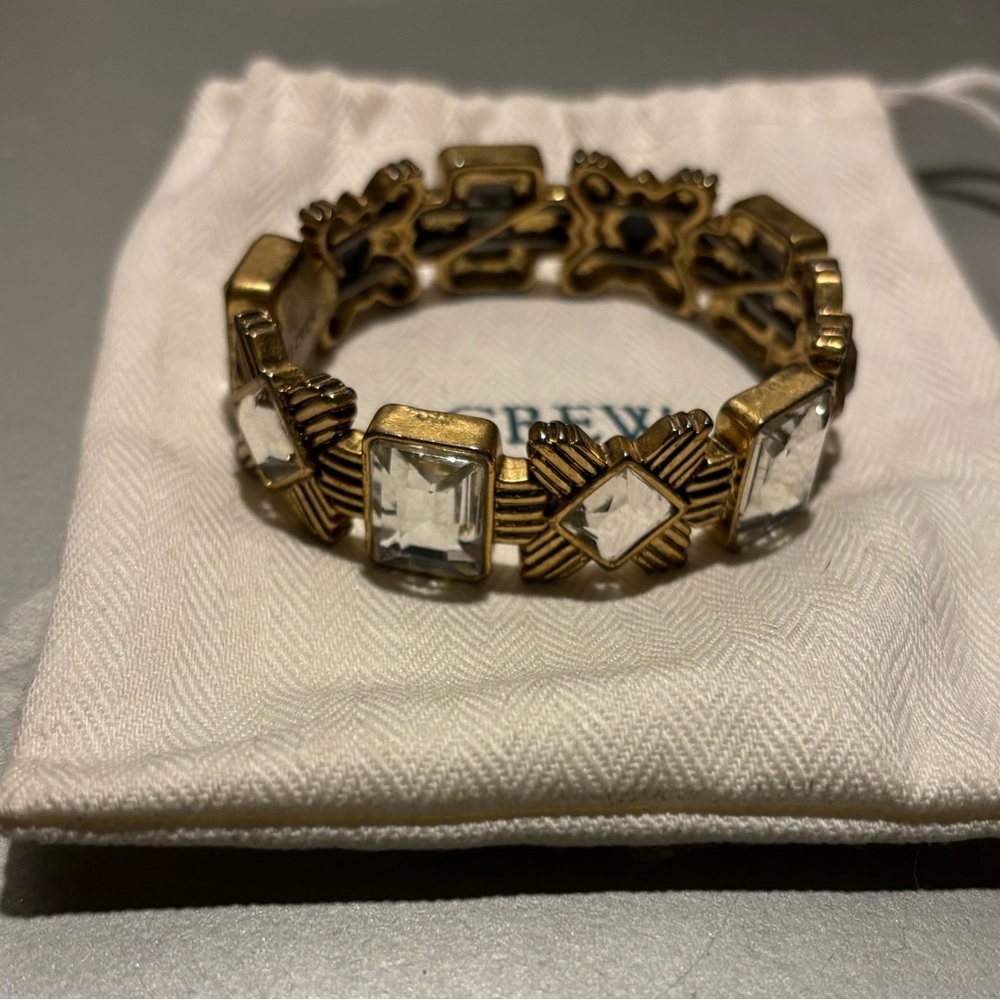 J Crew stretch medallion gold bracelet